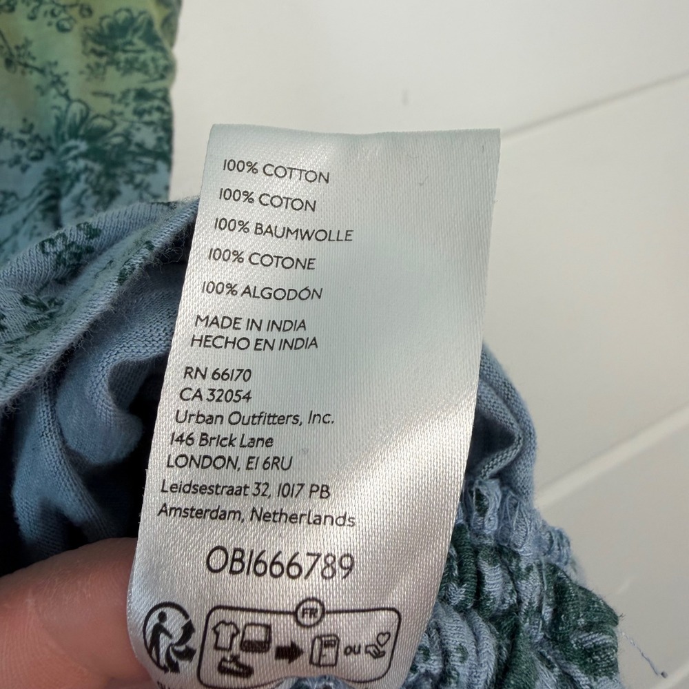 Anthropologie Pilcro Floral Tie Dye Print Cinch Drawstring Side Tank Top LARGE - Picture 7 of 12
